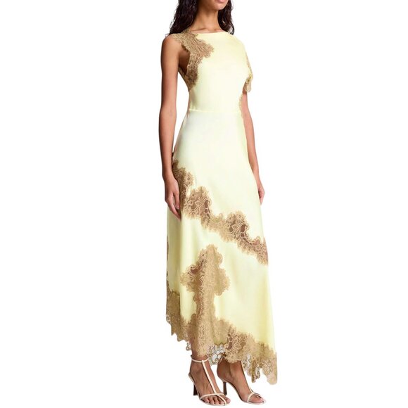 A.L.C. Alessia Satin and Lace Maxi Dress Size S/XS 2 US NEW - Picture 2 of 12